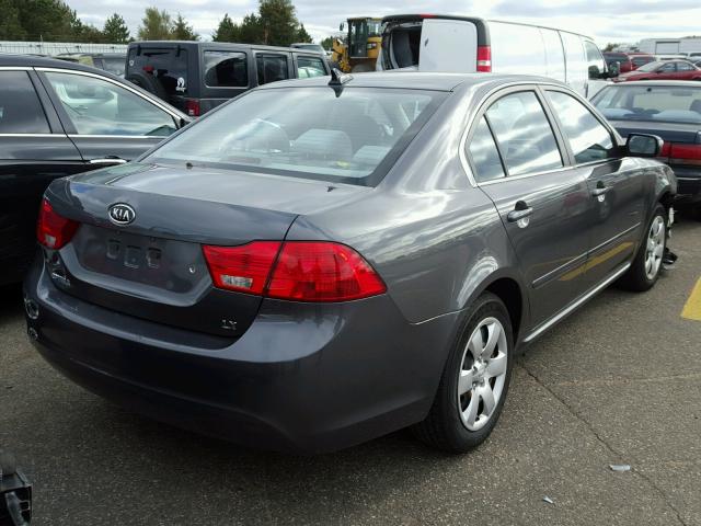 KNAGE228795317740 - 2009 KIA OPTIMA GRAY photo 4