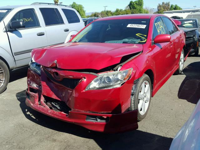 4T1BE46K58U227646 - 2008 TOYOTA CAMRY CE RED photo 2