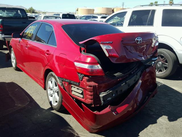 4T1BE46K58U227646 - 2008 TOYOTA CAMRY CE RED photo 3