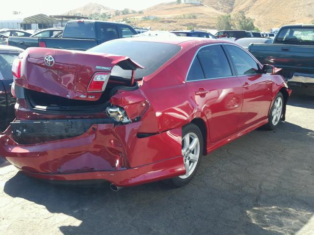 4T1BE46K58U227646 - 2008 TOYOTA CAMRY CE RED photo 4