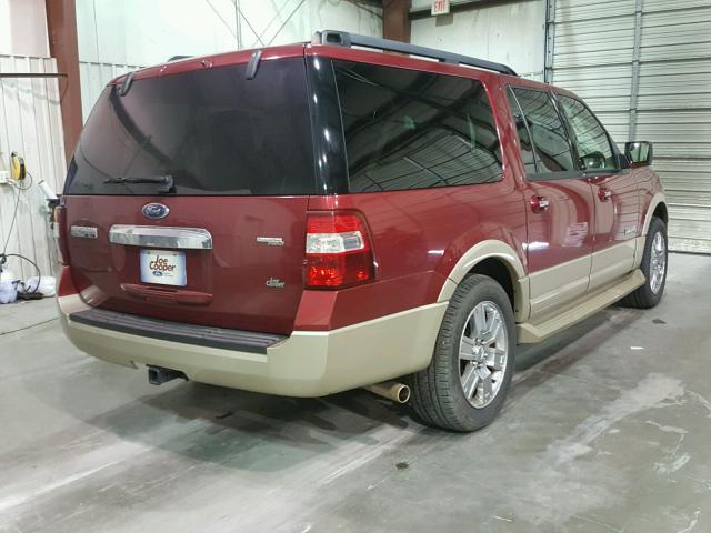 1FMFK17587LA19041 - 2007 FORD EXPEDITION RED photo 4