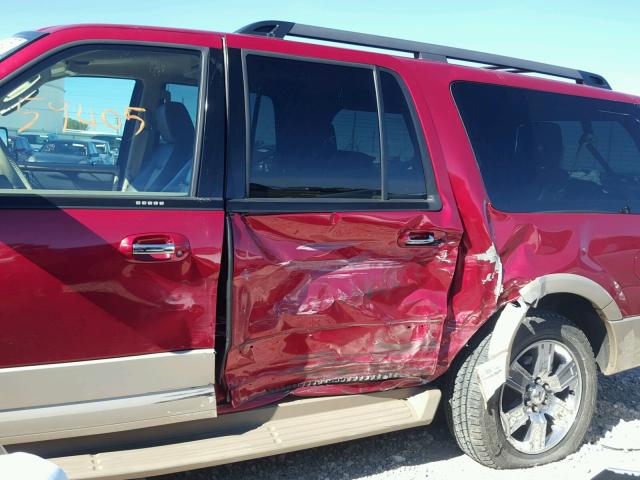 1FMFK17587LA19041 - 2007 FORD EXPEDITION RED photo 9