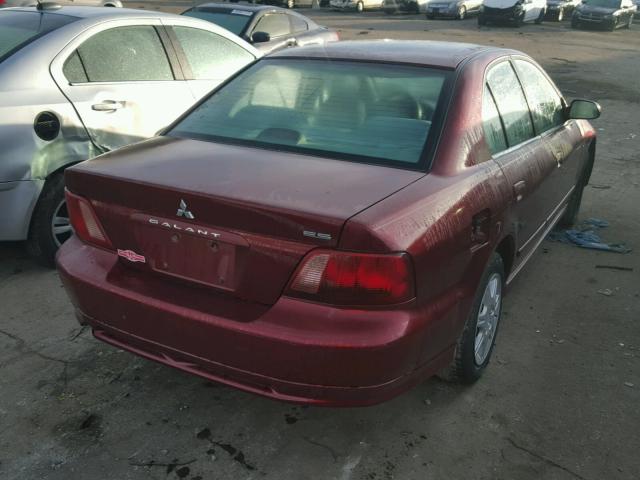 4A3AA46G93E134653 - 2003 MITSUBISHI GALANT RED photo 4