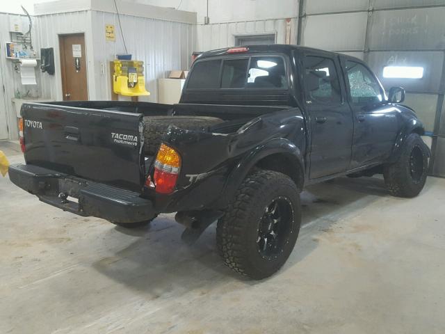 5TEGN92N44Z316679 - 2004 TOYOTA TACOMA DOU BLACK photo 4