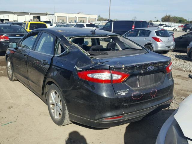 1FA6P0H74E5363439 - 2014 FORD FUSION BLACK photo 3