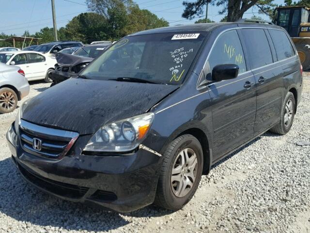 5FNRL38696B431018 - 2006 HONDA ODYSSEY EX BLACK photo 2