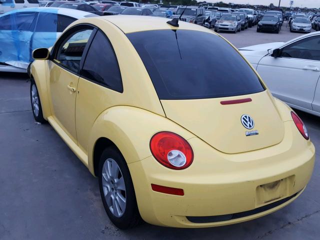 3VWPW31C29M518755 - 2009 VOLKSWAGEN NEW BEETLE YELLOW photo 3