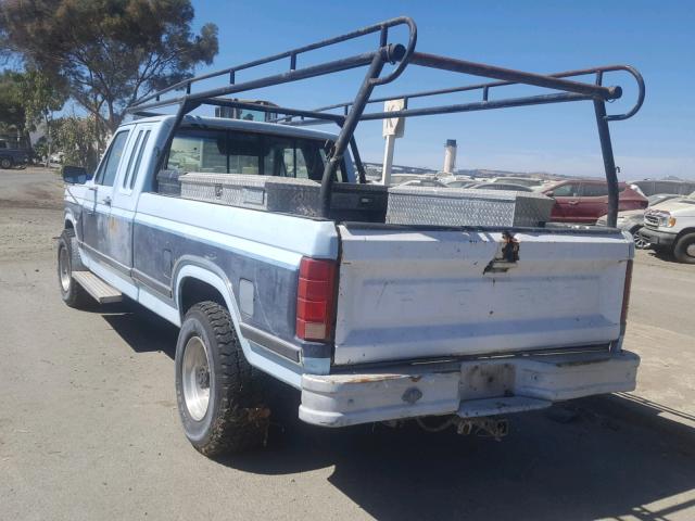 1FTHX25HXGKB87836 - 1986 FORD F250 BLUE photo 3