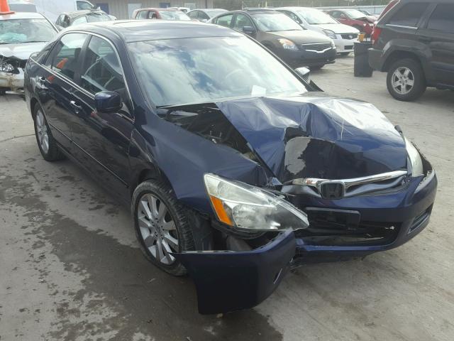 1HGCM66347A022417 - 2007 HONDA ACCORD BLUE photo 1