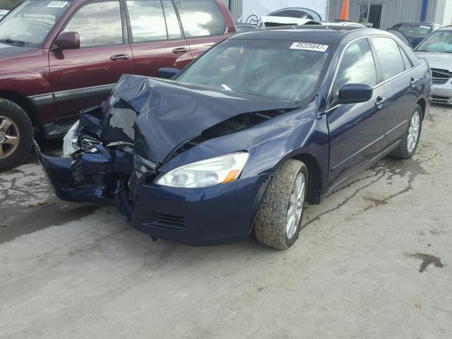 1HGCM66347A022417 - 2007 HONDA ACCORD BLUE photo 2