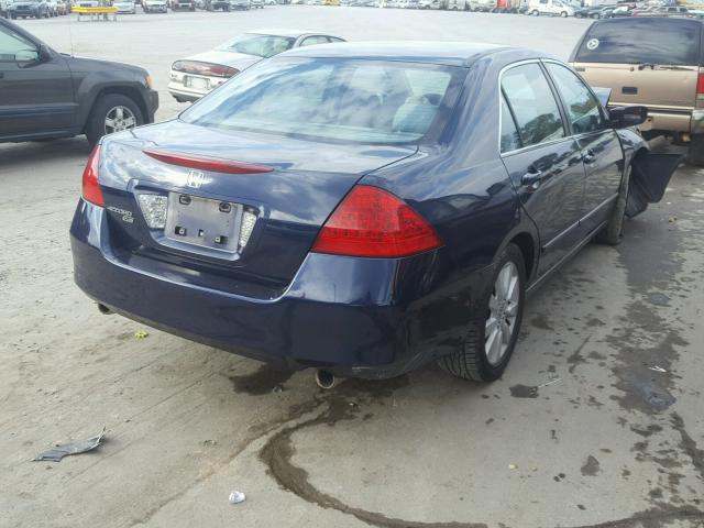 1HGCM66347A022417 - 2007 HONDA ACCORD BLUE photo 4