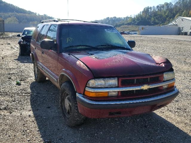 1GNDT13W212114917 - 2001 CHEVROLET BLAZER BURGUNDY photo 1