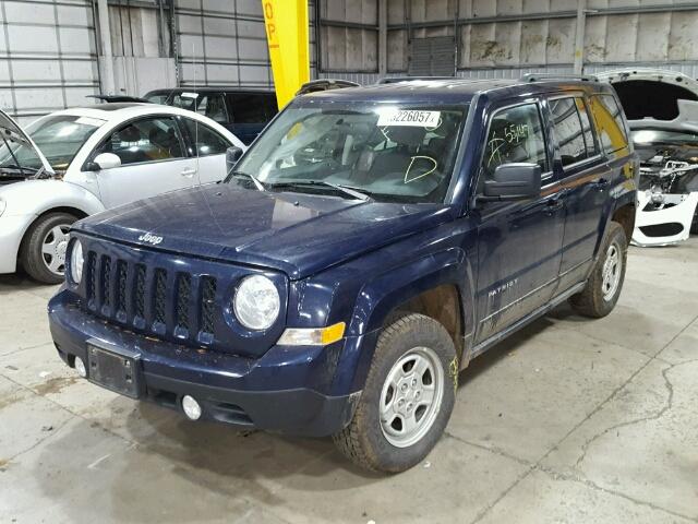 1C4NJRBB3ED550881 - 2014 JEEP PATRIOT SP BLUE photo 2