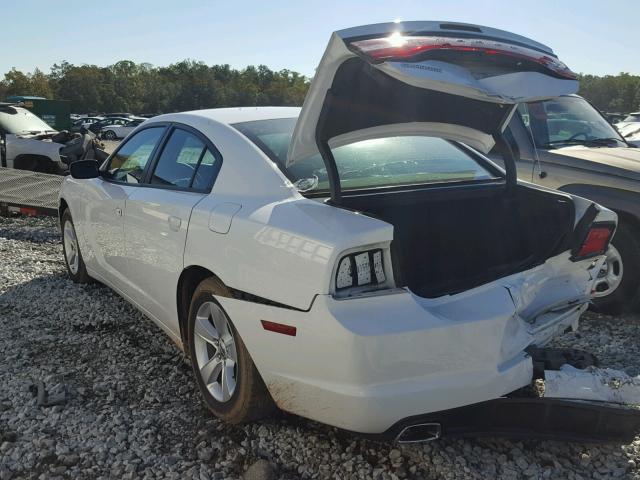 2C3CDXBG0EH267750 - 2014 DODGE CHARGER SE WHITE photo 3