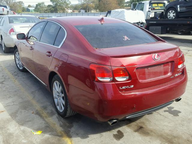 JTHCE96S070009575 - 2007 LEXUS GS 350 RED photo 3