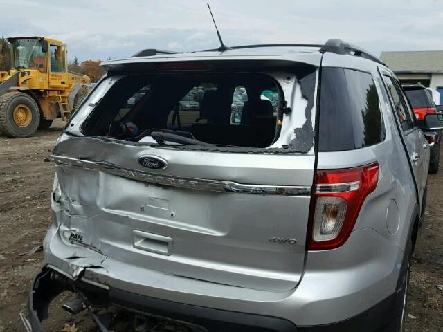 1FM5K8D84DGC03674 - 2013 FORD EXPLORER SILVER photo 9