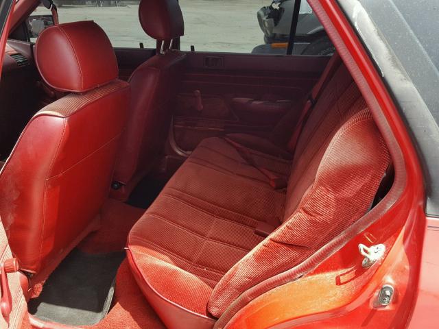 1FAPP15J6MW300779 - 1991 FORD ESCORT LX RED photo 6