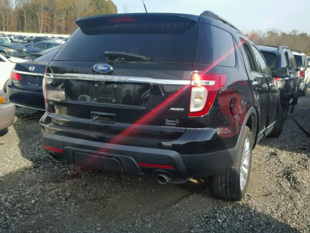 1FMHK8F80CGA08051 - 2012 FORD EXPLORER L BLACK photo 4