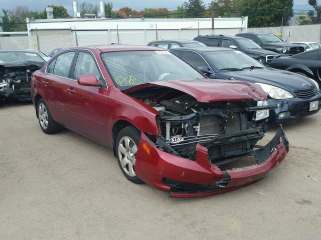 KNAGE123965075379 - 2006 KIA OPTIMA LX MAROON photo 1