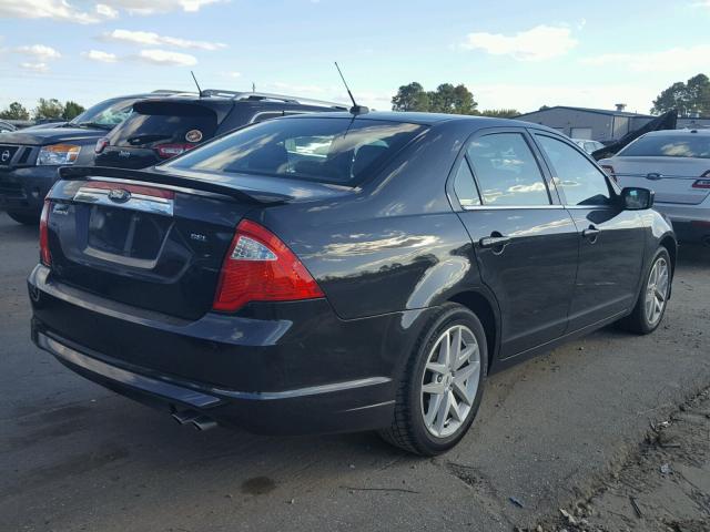 3FAHP0JA3CR394450 - 2012 FORD FUSION SEL BLACK photo 4