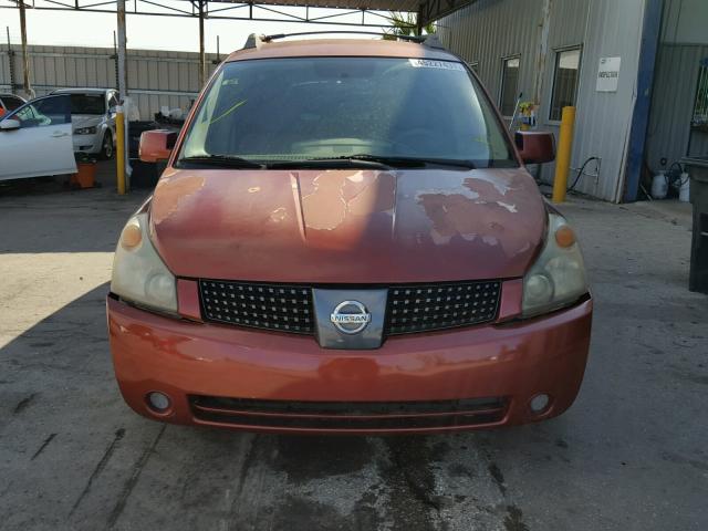 5N1BV28U14N371251 - 2004 NISSAN QUEST S ORANGE photo 9