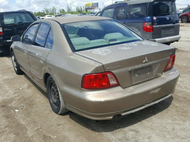 4A3AA46G62E008961 - 2002 MITSUBISHI GALANT ES TAN photo 3