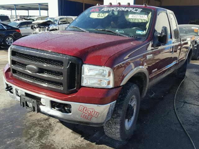 1FTSX21P86EB57475 - 2006 FORD F250 SUPER MAROON photo 2