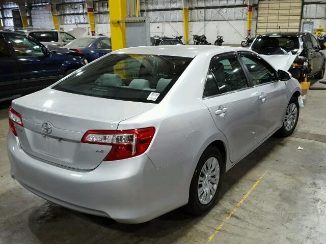 4T4BF1FK9CR161418 - 2012 TOYOTA CAMRY BASE SILVER photo 4