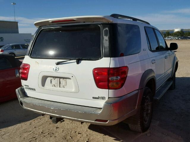 5TDZT34A94S214555 - 2004 TOYOTA SEQUOIA SR WHITE photo 4