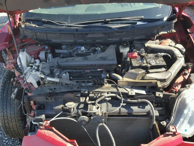 5N1AT2MT4EC777276 - 2014 NISSAN ROGUE S BURGUNDY photo 7