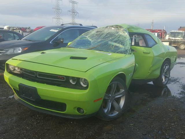 2C3CDZAT7FH708706 - 2015 DODGE CHALLENGER GREEN photo 2