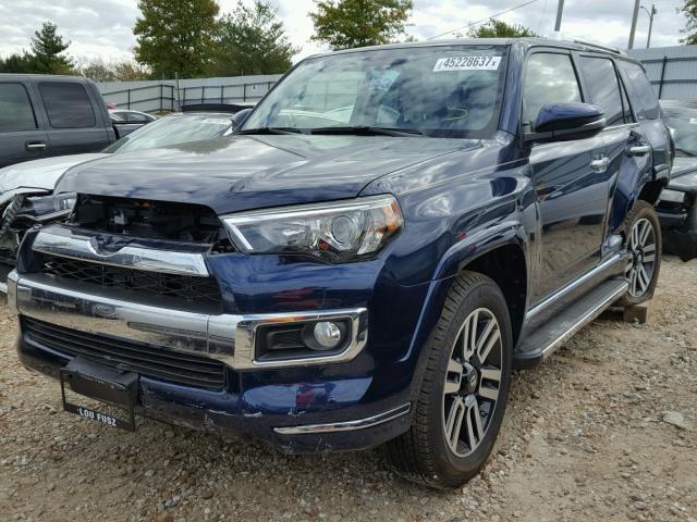 JTEBU5JR2G5390180 - 2016 TOYOTA 4RUNNER SR BLUE photo 2