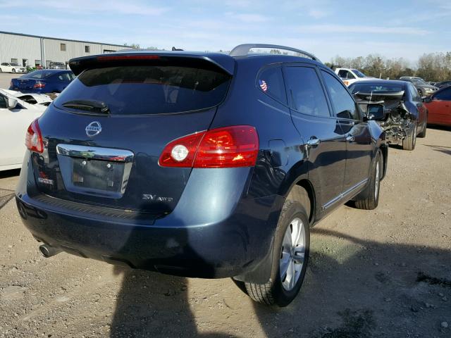 JN8AS5MV9DW611170 - 2013 NISSAN ROGUE S BLUE photo 4