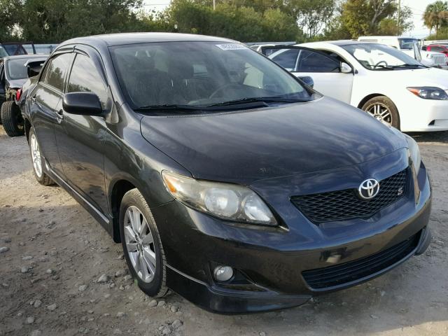 1NXBU4EE0AZ366913 - 2010 TOYOTA COROLLA BA BLACK photo 1