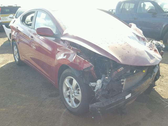 5NPDH4AE3EH545342 - 2014 HYUNDAI ELANTRA SE RED photo 1