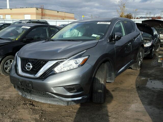 5M1AZ2MH4FW210338 - 2015 NISSAN MURANO S/S GRAY photo 2