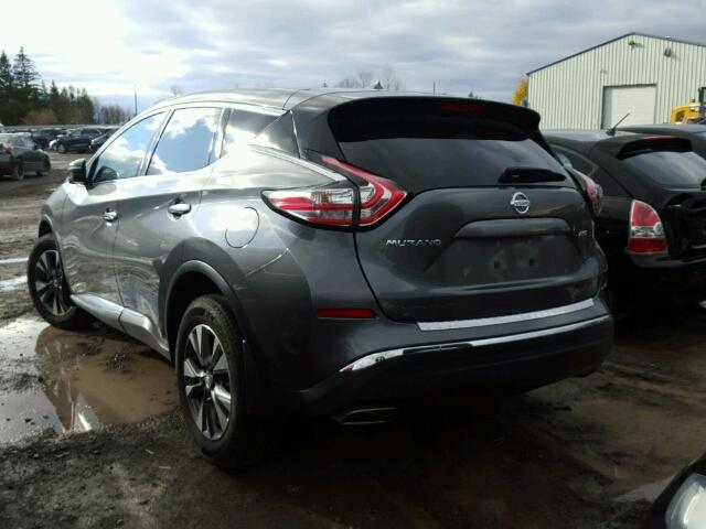 5M1AZ2MH4FW210338 - 2015 NISSAN MURANO S/S GRAY photo 3