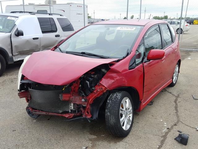 JHMGE88469S063903 - 2009 HONDA FIT SPORT RED photo 2