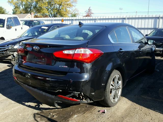 KNAFZ4A88G5448279 - 2016 KIA FORTE EX BLACK photo 4