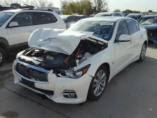 JN1AV7APXEM691504 - 2014 INFINITI Q50 WHITE photo 2