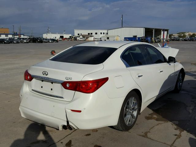 JN1AV7APXEM691504 - 2014 INFINITI Q50 WHITE photo 4