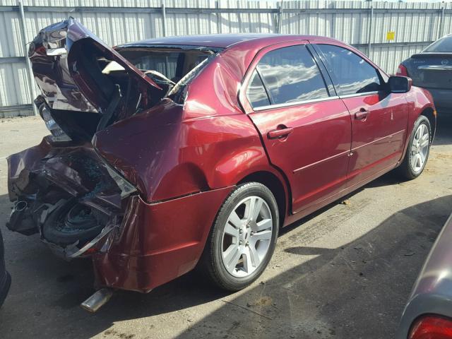 3FAHP08156R176066 - 2006 FORD FUSION SEL BURGUNDY photo 4