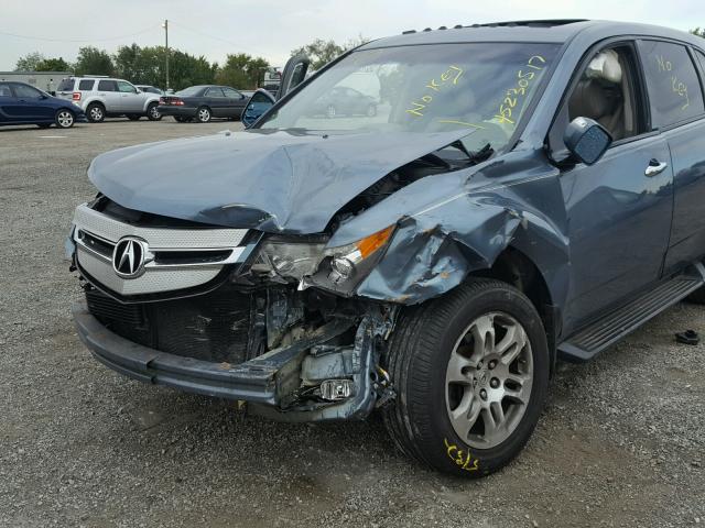 2HNYD28368H505320 - 2008 ACURA MDX TECHNO BLUE photo 9