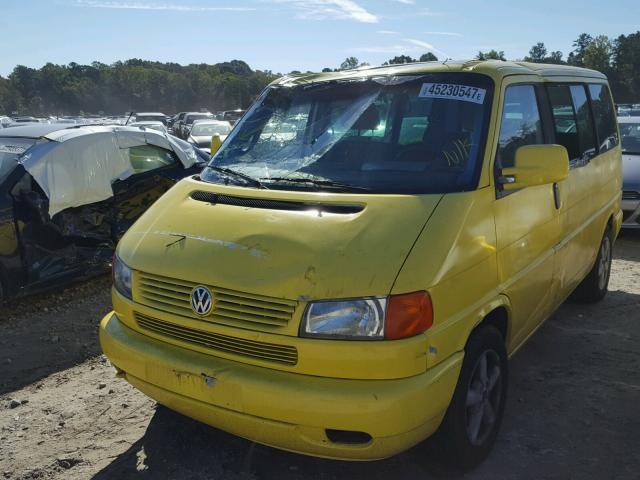 WV2MB47021H098137 - 2001 VOLKSWAGEN EUROVAN MV YELLOW photo 2