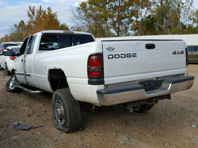 3B7KF23C52M237883 - 2002 DODGE RAM 2500 WHITE photo 3