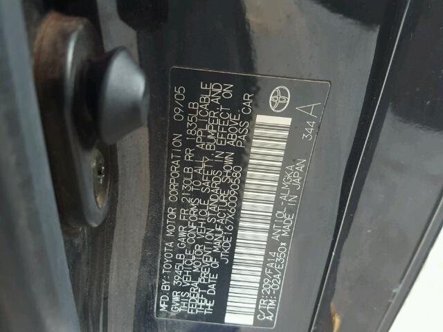 JTKDE167X60090580 - 2006 TOYOTA SCION TC 石墨色 照片 10