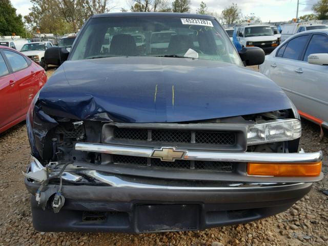 1GCCS19W118103743 - 2001 CHEVROLET S TRUCK BLUE photo 9