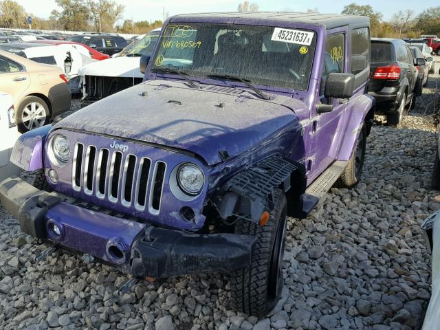 1C4AJWBG0HL680569 - 2017 JEEP WRANGLER S PURPLE photo 2