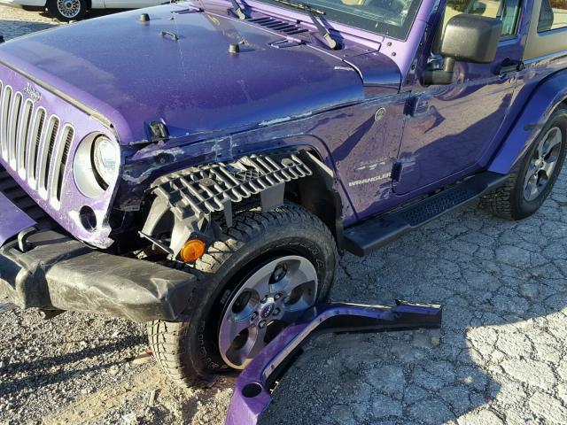 1C4AJWBG0HL680569 - 2017 JEEP WRANGLER S PURPLE photo 9