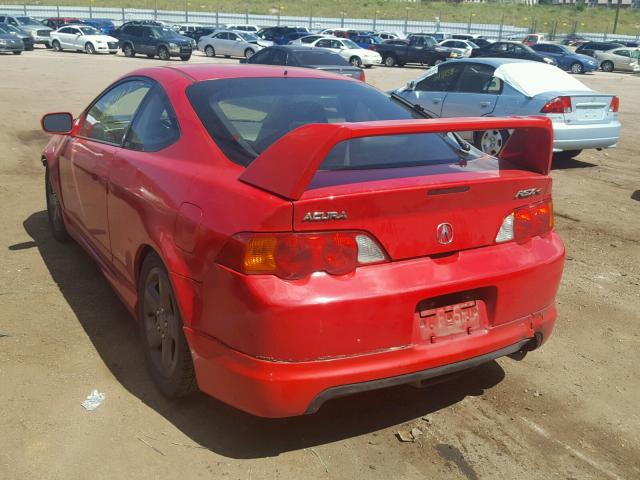 JH4DC53062C014583 - 2002 ACURA RSX TYPE-S RED photo 3